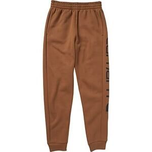 Carhartt boys Knit Long Loose Fit Sweatpants, Carhartt Brown, Small US